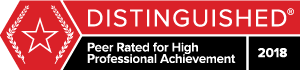 Martindale Hubbell | Distinguished | Peer Rated for High Professional Achievement | 2018